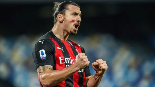 Zlatan Ibrahimovic en un partido del Milan 