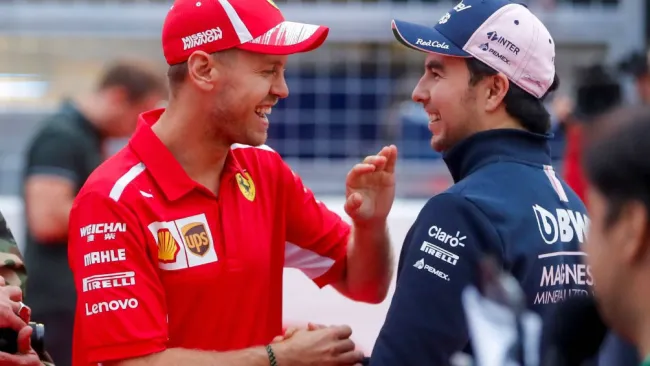 Vettel y Checo Pérez