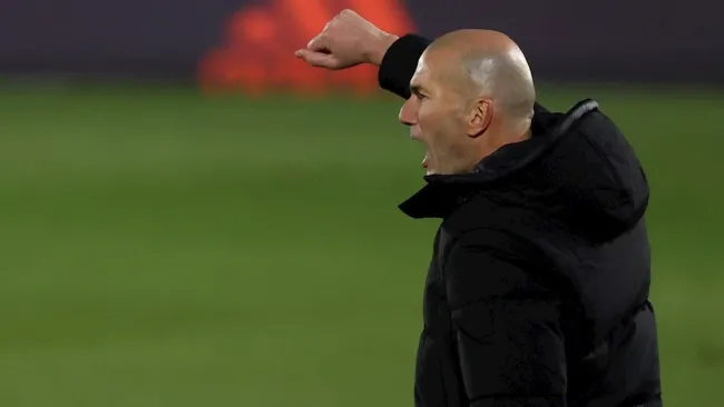 Zidane durante un partido con el Real Madrid