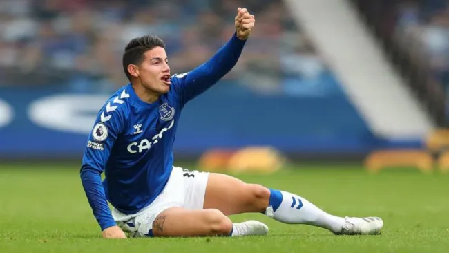 James Rodríguez con Everton