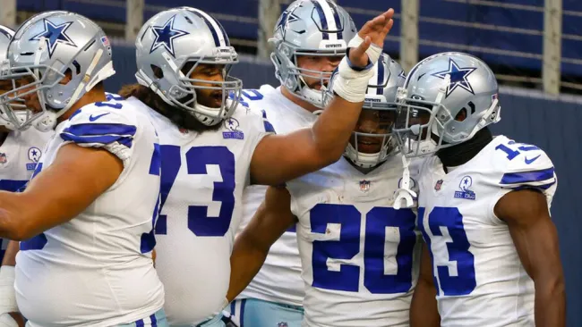 Los Cowboys celebran una jugada ante Philadelphia 