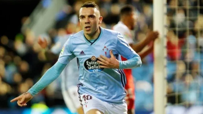 Iago Aspas en un partido con Celta 