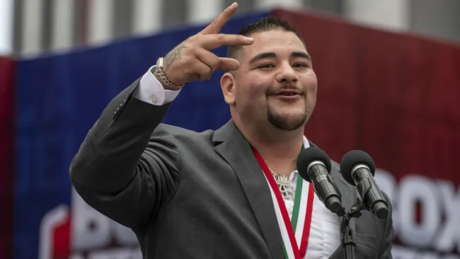  Andy Ruiz durante una conferencia de prensa 