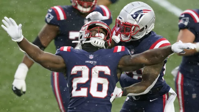 Patriots en celebración de TD