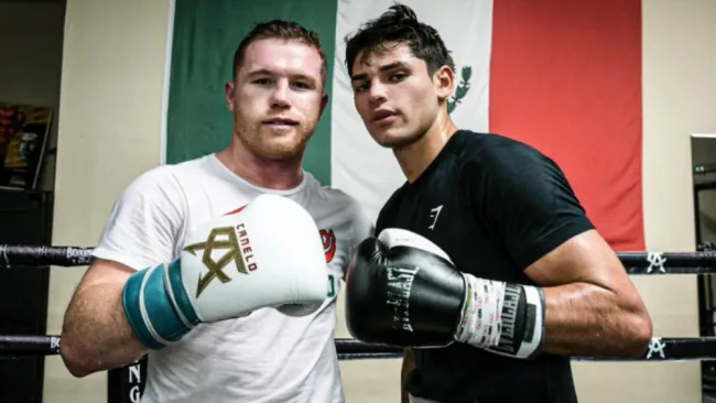 Canelo y Ryan García en entrenamiento