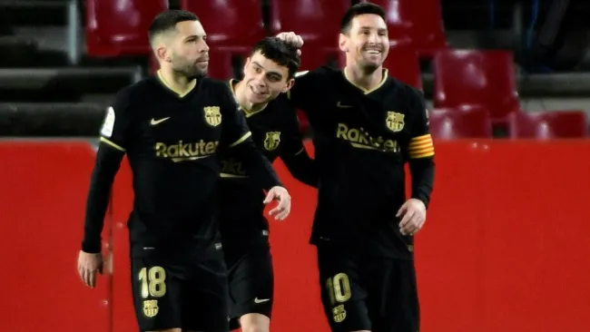 Messi en celebración de gol