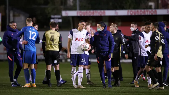 Tottenham en celebración de gol