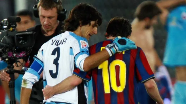 Federico Vilar y Lionel Messi en el Mundial de Clubes