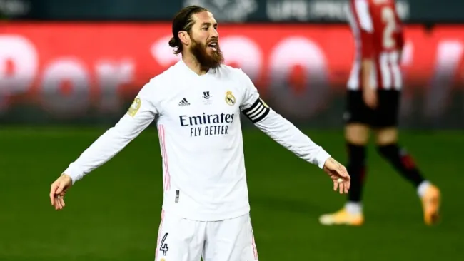 Sergio Ramos en la Semifinal de la Supercopa de España