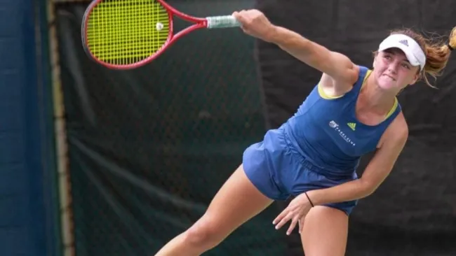 Natalia Fantini durante un entrenamiento 