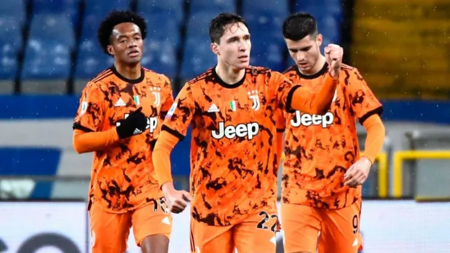 Federico Chiesa tras anotar el primer gol del partido