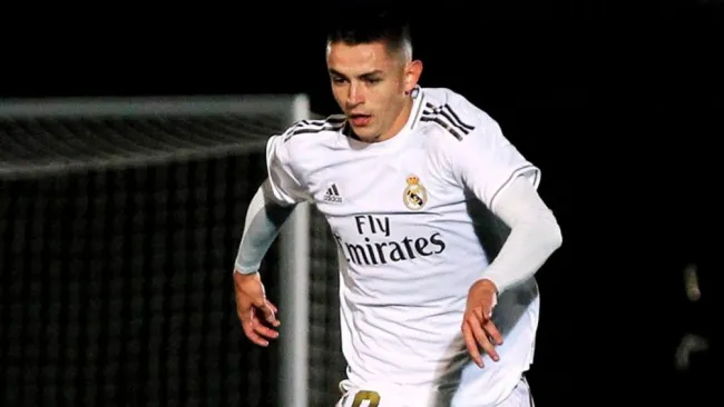 Fidalgo, en un partido con el Real Madrid Castilla