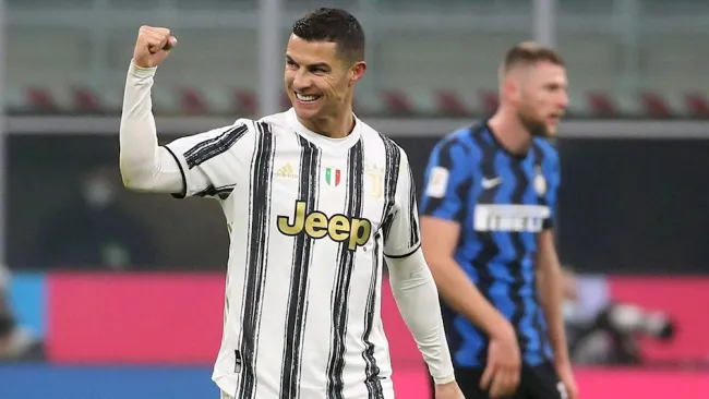 Cristiano Ronaldo celebrando un gol ante el Inter
