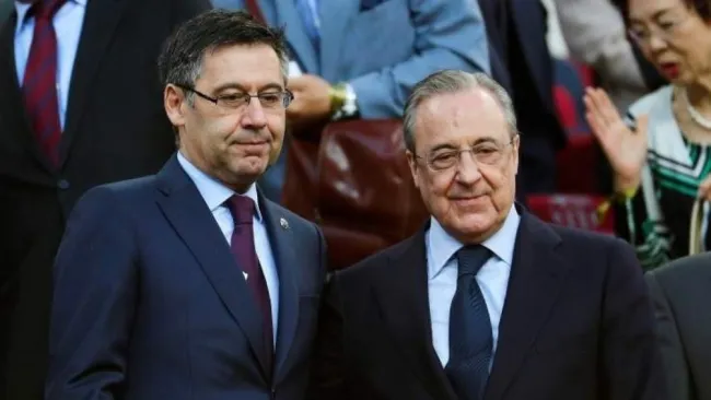 Bartomeu y Florentino durante un evento 