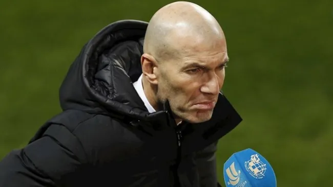 Zinedine Zidane tras un partido del Real Madrid