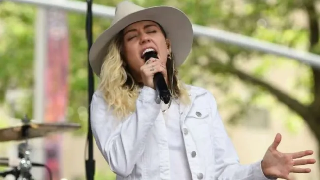 Miley Cyrus, durante una presentación en Nueva York