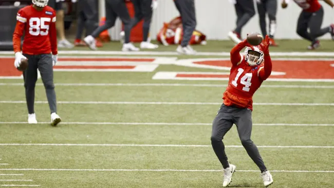 Sammy Watkins, en una práctica de los Chiefs