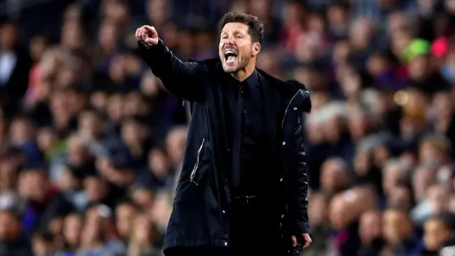 Simeone en partido con Atleti