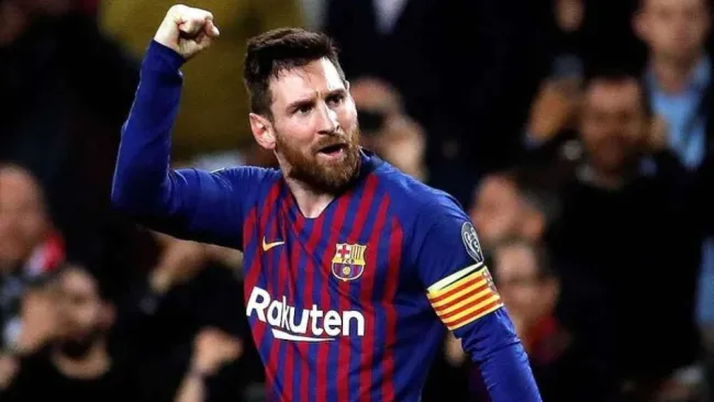 Messi en partido con Barcelona