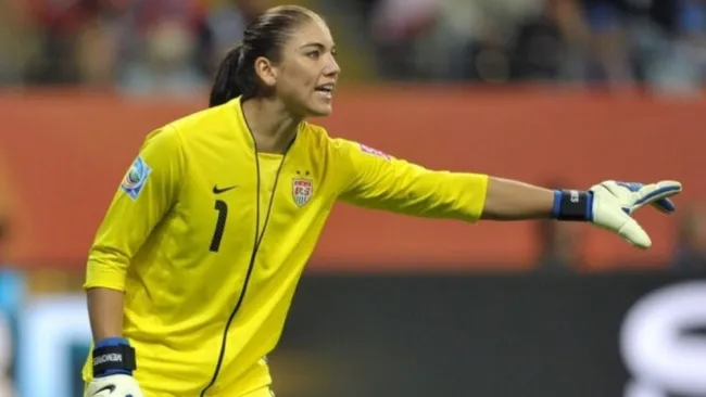 Hope Solo en un partido con la Selección de los Estados Unidos