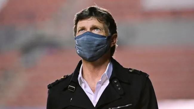 Hernán Cristante en el partido con Toluca 