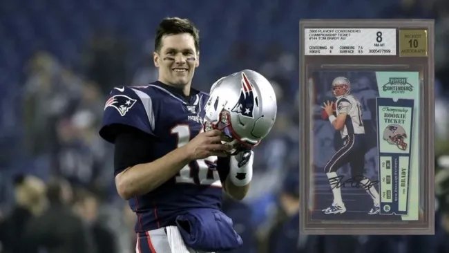 Brady con los Pats y su cromo especial 