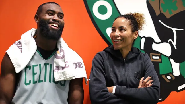 Allison Feaster en un evento de los Celtics 