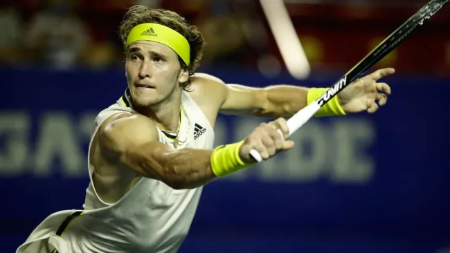 Zverev en partido del Abierto de Acapulco