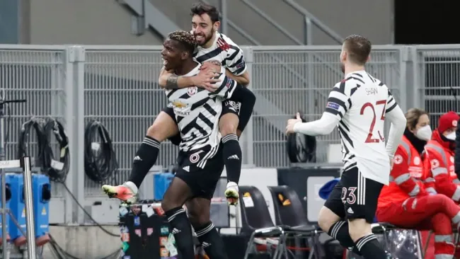 Paul Pogba festejando su gol ante el Milan
