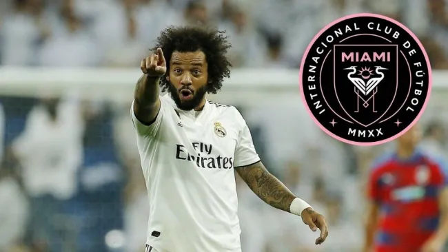 Marcelo en un partido con el Real Madrid 