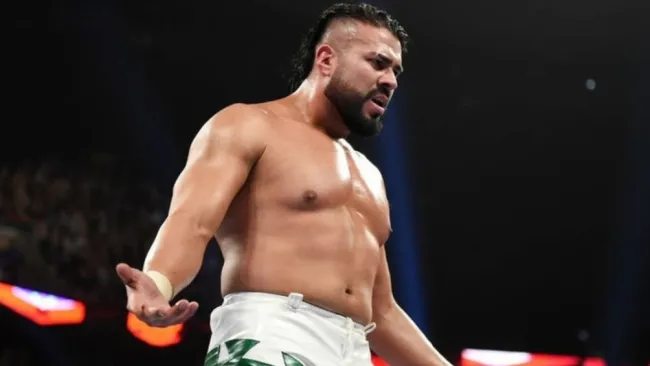 Andrade en un evento de la WWE 
