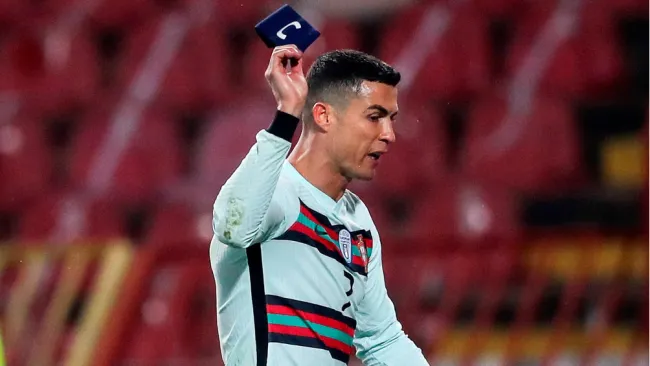 Cristiano se molesta tras marcación del silbante 