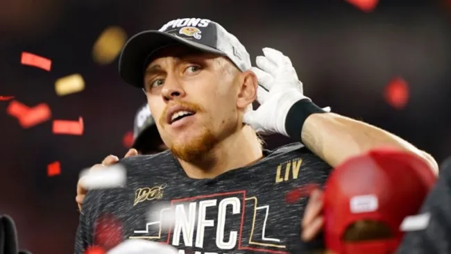 George Kittle tras ganar el Super Bowl con San Francisco