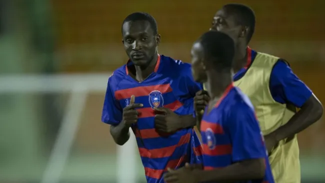 Jugadores del Arcahaie en el duelo ante Cruz Azul