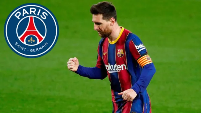 Messi, tras anotar un gol con el Barcelona