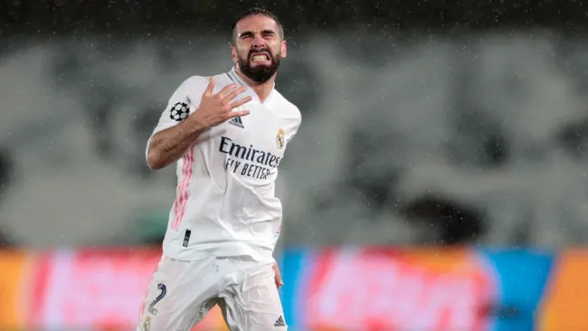 Dani Carvajal durante un duelo con el Real Madrid 