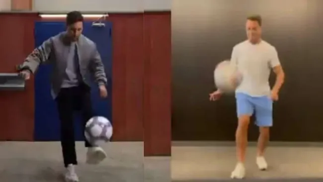 Chicharito Hernández y Messi en reto