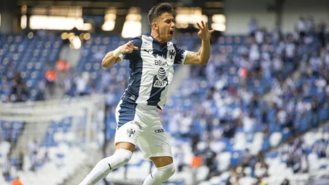 Maxi Meza en festejo con Monterrey