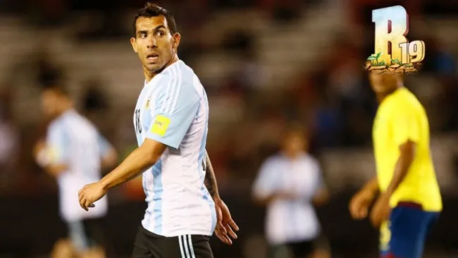 Carlos Tévez con la selección argentina