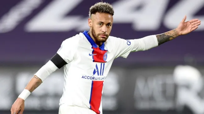 Neymar en un partido del París Saint-Germain