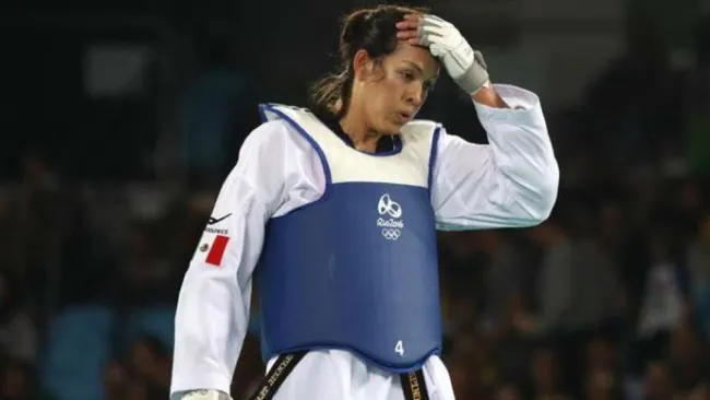 María del Rosario Espinoza tras competencia 