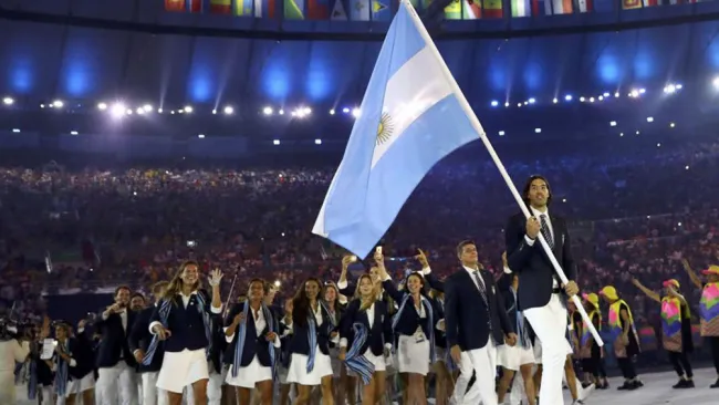 Delegación Argentina en ceremonia de inauguración 