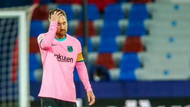 Messi en un juego con Barcelona 