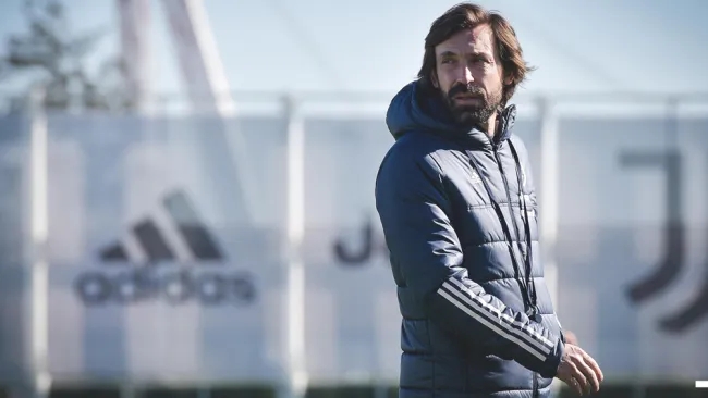 Andrea Pirlo durante un entrenamiento de la Juventus 