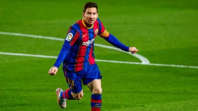 Messi en festejo de gol