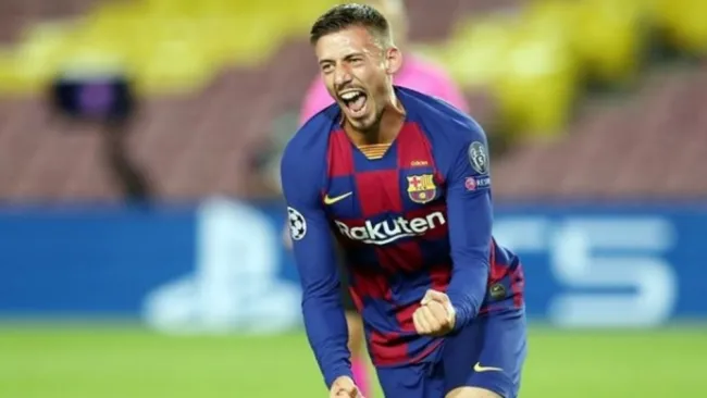 Clément Lenglet en acción con el Barcelona