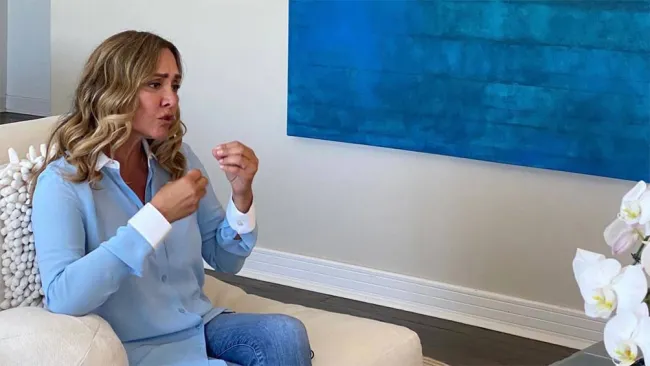 Angélica Fuentes en la sesión 