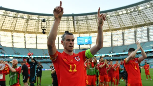 Gareth Bale con la selección de Gales