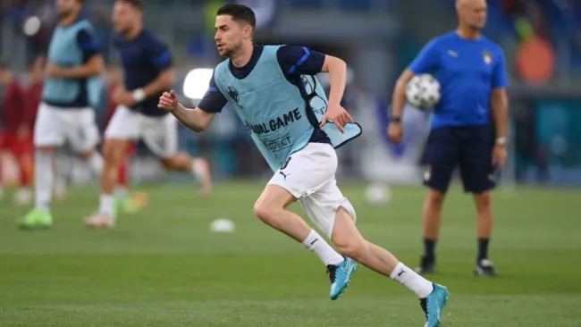 Jorginho con la selección de Italia previo a juego