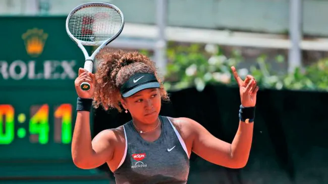 Naomi Osaka en un partido